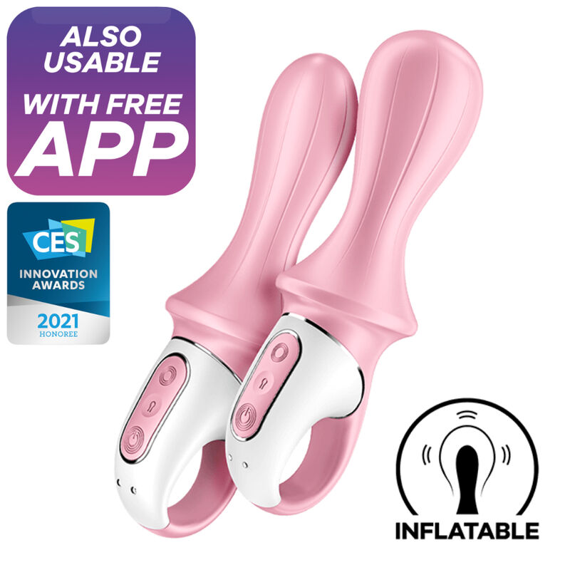 SATISFYER - POMPE À AIR VIBRATEUR ANAL GONFLABLE BOOTY 5+ ROSE