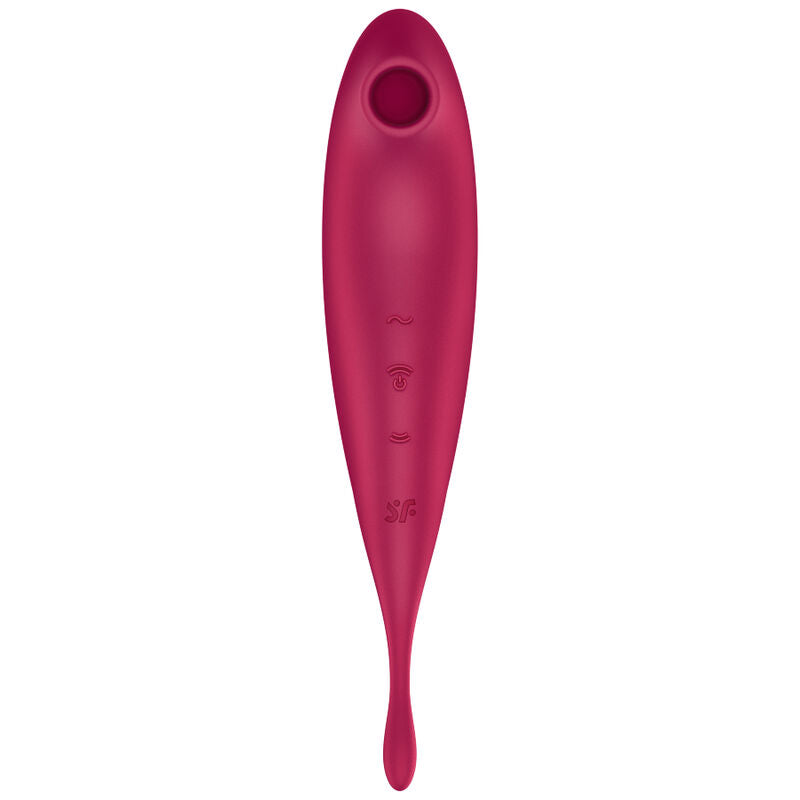 SATISFYER - STIMULATEUR ET VIBRATEUR TWIRLING PRO+ ROUGE