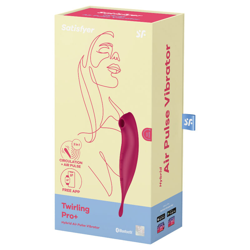 SATISFYER - STIMULATEUR ET VIBRATEUR TWIRLING PRO+ ROUGE