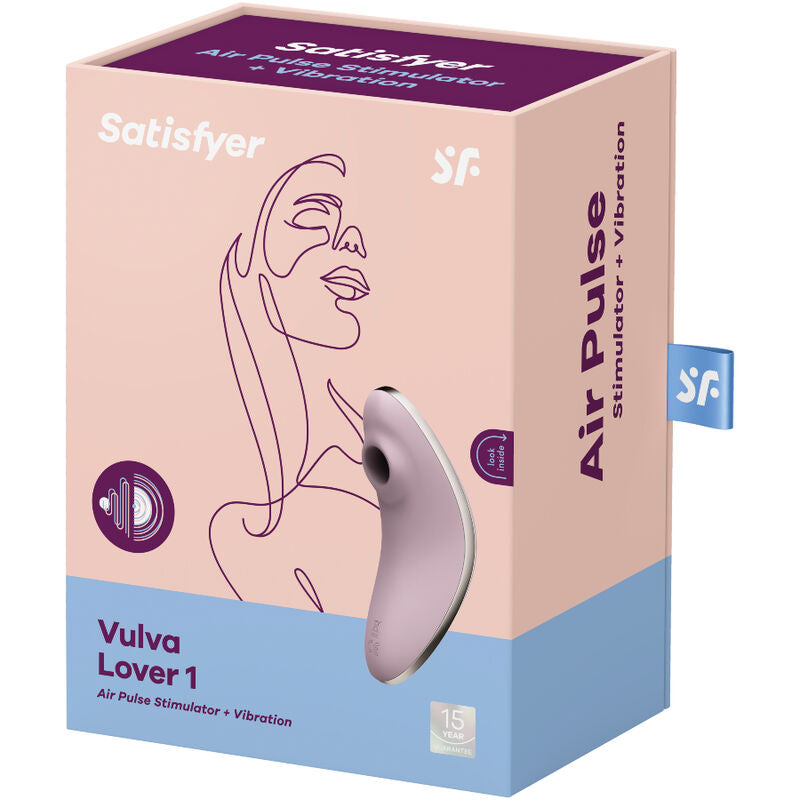 SATISFYER - STIMULATEUR ET VIBRATEUR VULVA LOVER 1 VIOLET AIR PULSE