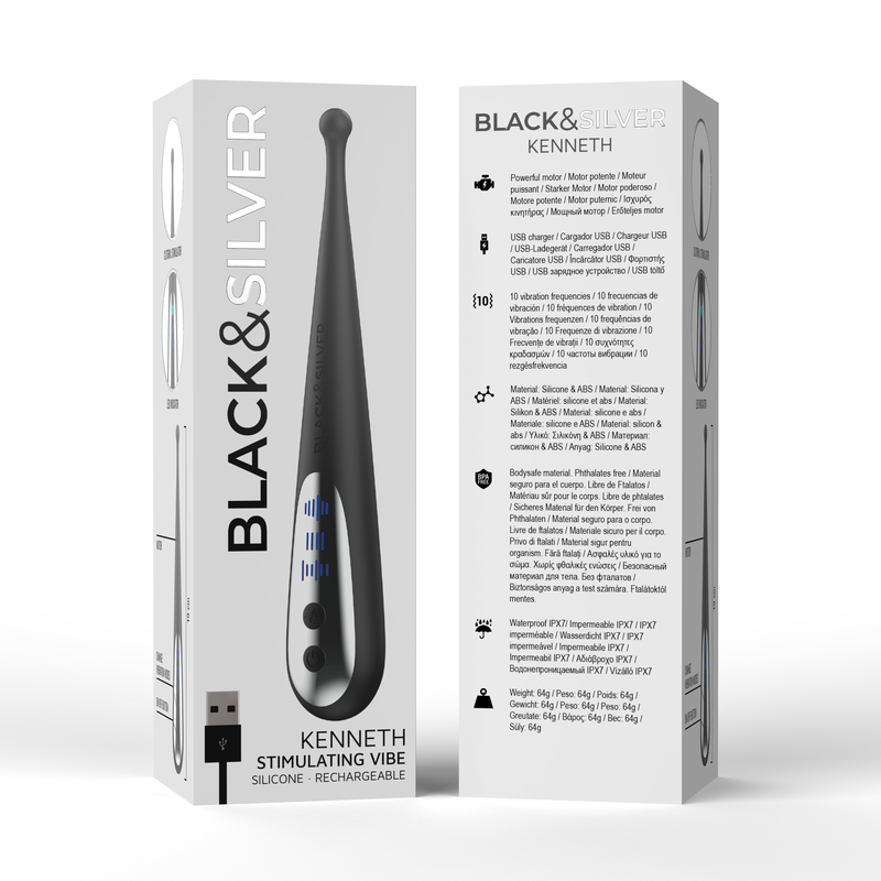 BLACK&amp;SILVER - KENNETH STIMULATING VIBRATOR