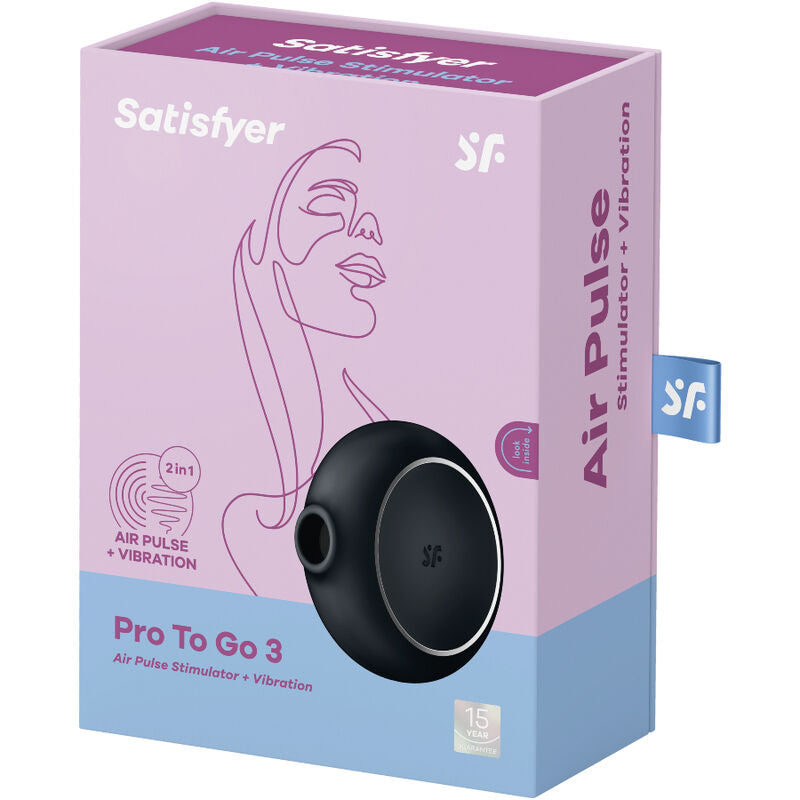 SATISFYER - PRO TO GO 3 DOUBLE STIMULATEUR ET VIBRATEUR NOIR