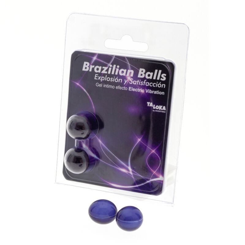 TALOKA - 2 BALLES BRÉSILIENNES ÉLECTRIQUES GEL EFFET VIBRANT EXCITANT