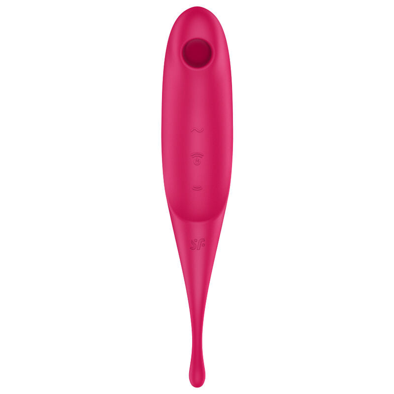 SATISFYER - STIMOLATORE E VIBRATORE TWIRLING PRO AIR PULSE ROSSO