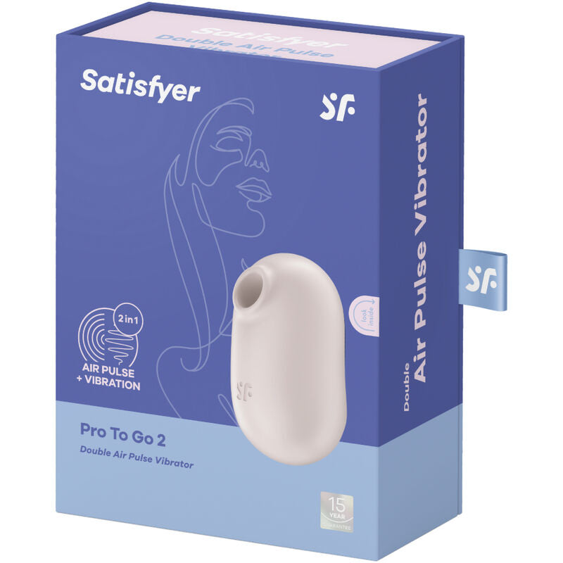 SATISFYER - PRO TO GO 2 DOPPIO STIMOLATORE E VIBRATORE VIOLA