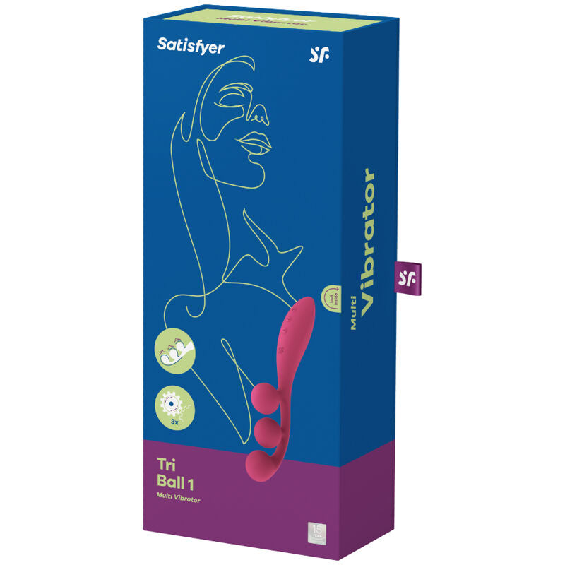 SATISFYER - MULTI VIBRATOR TRI BALL 1 RED