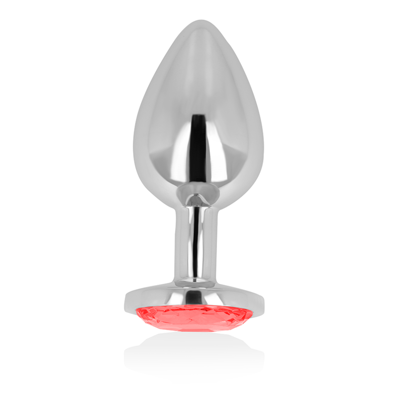 OHMAMA - RED CRYSTAL BUTT PLUG 8 CM