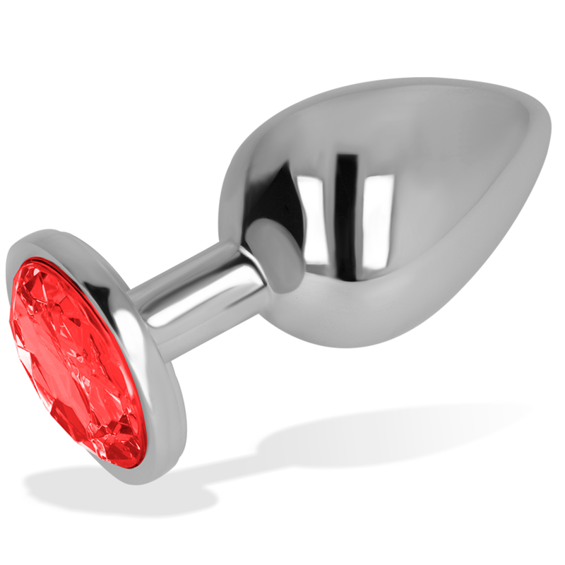 OHMAMA - RED CRYSTAL BUTT PLUG 8 CM