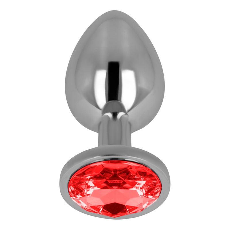 OHMAMA - PLUG ANALE CON CRISTALLO ROSSO 9 CM