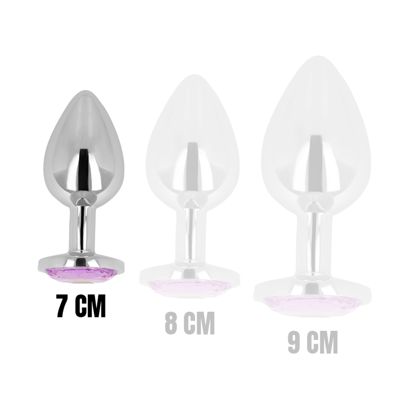 OHMAMA - PLUG ANALE CON CRISTALLO VIOLA 7 CM