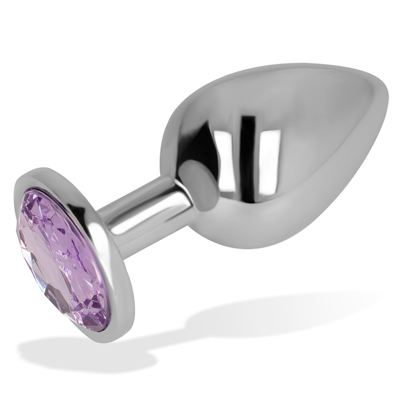 OHMAMA - PLUG ANALE CON CRISTALLO VIOLA 9 CM