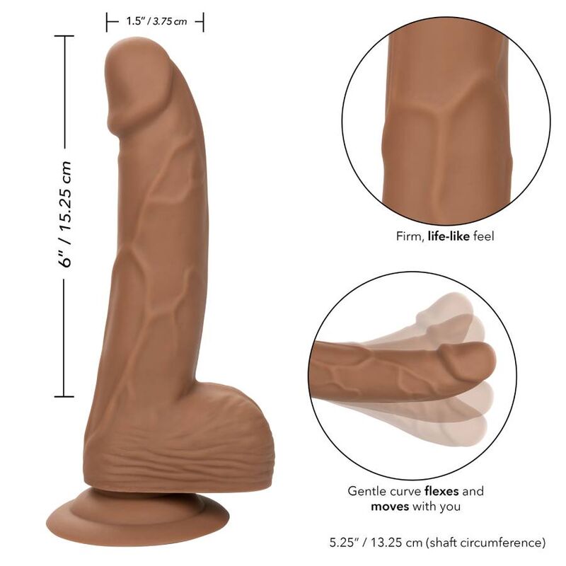 CALEXOTICS - CLOUS EN SILICONE 15,24 CM MARRON