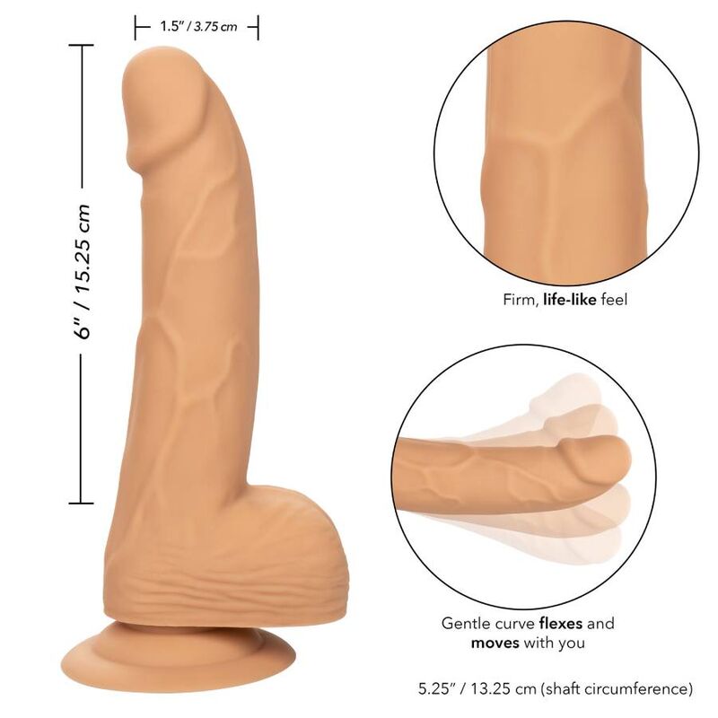 CALEXOTICS - CLOUS SILICONE 15,24 CM CUIR