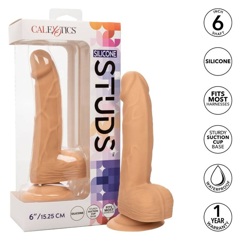 CALEXOTICS - CLOUS SILICONE 15,24 CM CUIR