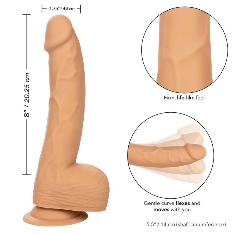 CALEXOTICS - CLOUS SILICONE 20,32 CM CUIR