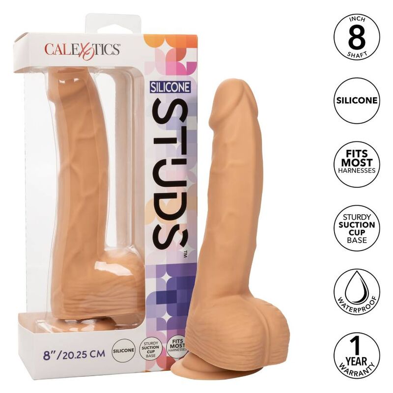 CALEXOTICS - CLOUS SILICONE 20,32 CM CUIR