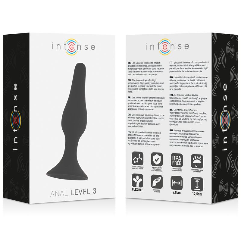 INTENSE - ANAL NIVEAU 3 12,5 CM NOIR