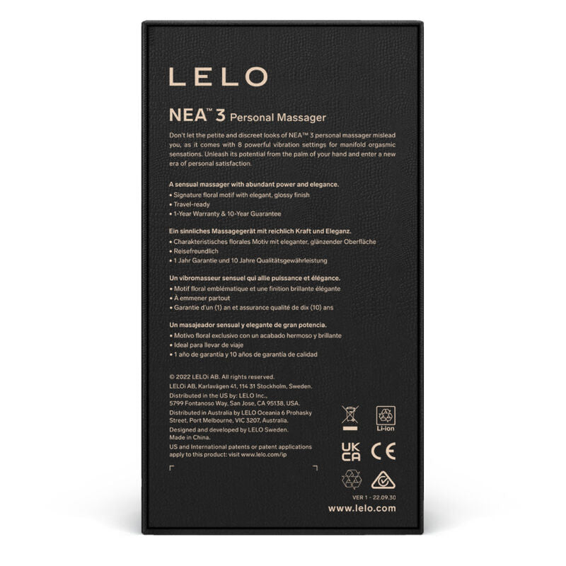 LELO - NEA 3 PERSONAL MASSAGER BLACK