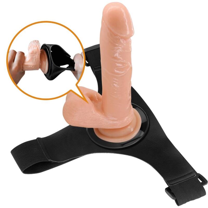 PRETTY LOVE - UNIVERSAL SLIP HARNESS WITH DILDO TOM 20 CM NATURAL