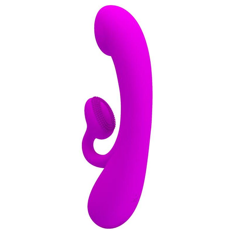 PRETTY LOVE - VIBRATEUR SINCERE ET VENTOUSE CLITO EN SILICONE VIOLET