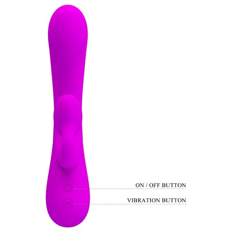 PRETTY LOVE - VIBRATEUR SINCERE ET VENTOUSE CLITO EN SILICONE VIOLET