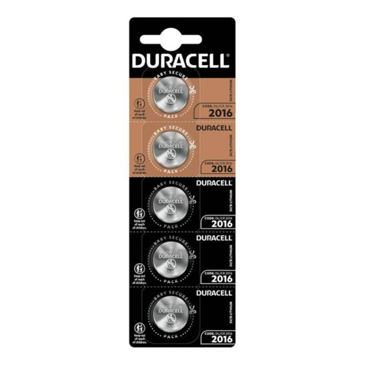 DURACELL - BATTERIA BOTTONE LITIO CR2016 3V 5 UNIT