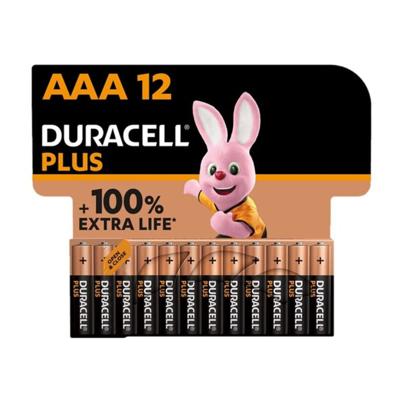 DURACELL - BATTERIA ALCALINA PLUS POWER 100 AAA LR03 12 UNIT