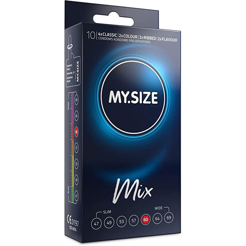 MY SIZE - MIX OF CONDOMS 60 MM 10 UNITS