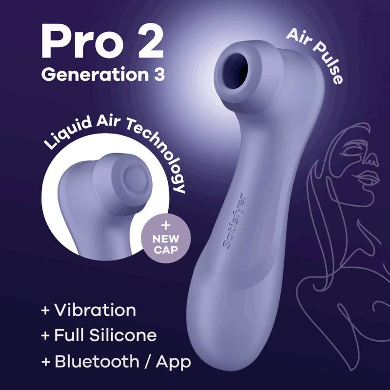 SATISFYER - PRO 2 GENERACIÓN 3 VIN ROUGE BLUETOOTH ET APPLICATION