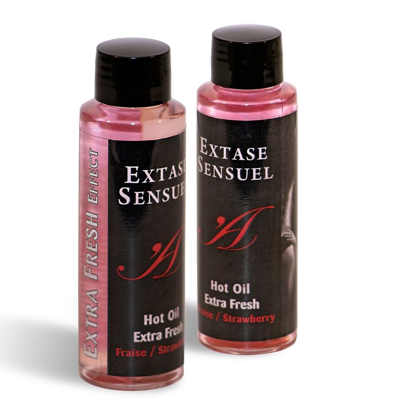 EXTASE SENSUELLE - HUILE DE MASSAGE EFFET FRAISE EXTRA FRAÎCHE 100 ML