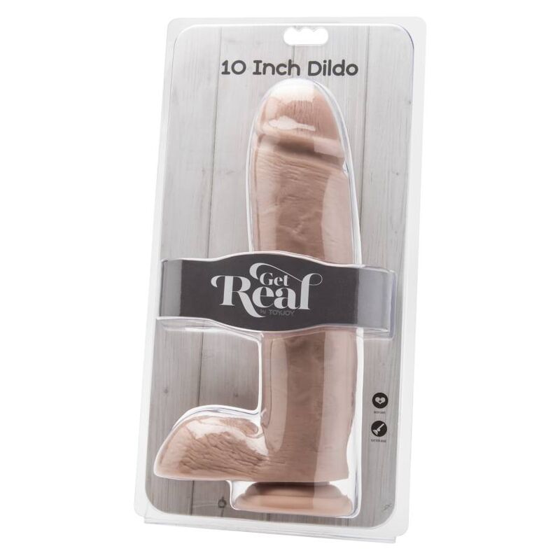 GET REAL - GODE 25,5 CM AVEC BOULES EN CUIR