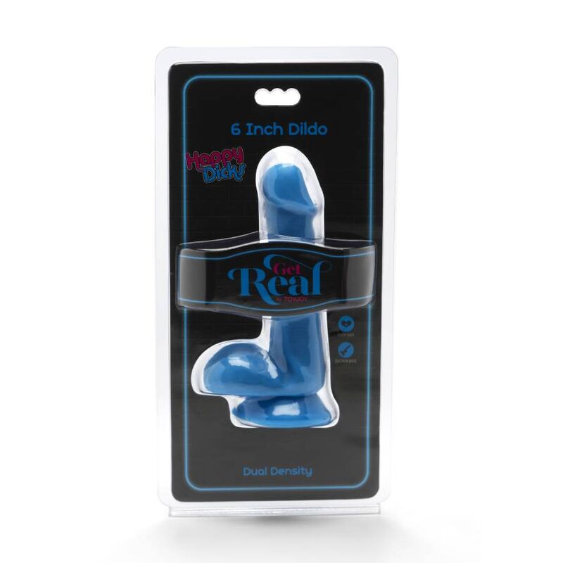 GET REAL - GODE HAPPY DICKS 12 CM BOULES BLEUES