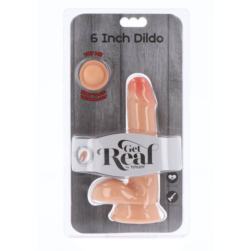GET REAL - GODE DOUBLE DENSIT 17 CM BOULES DE PEAU