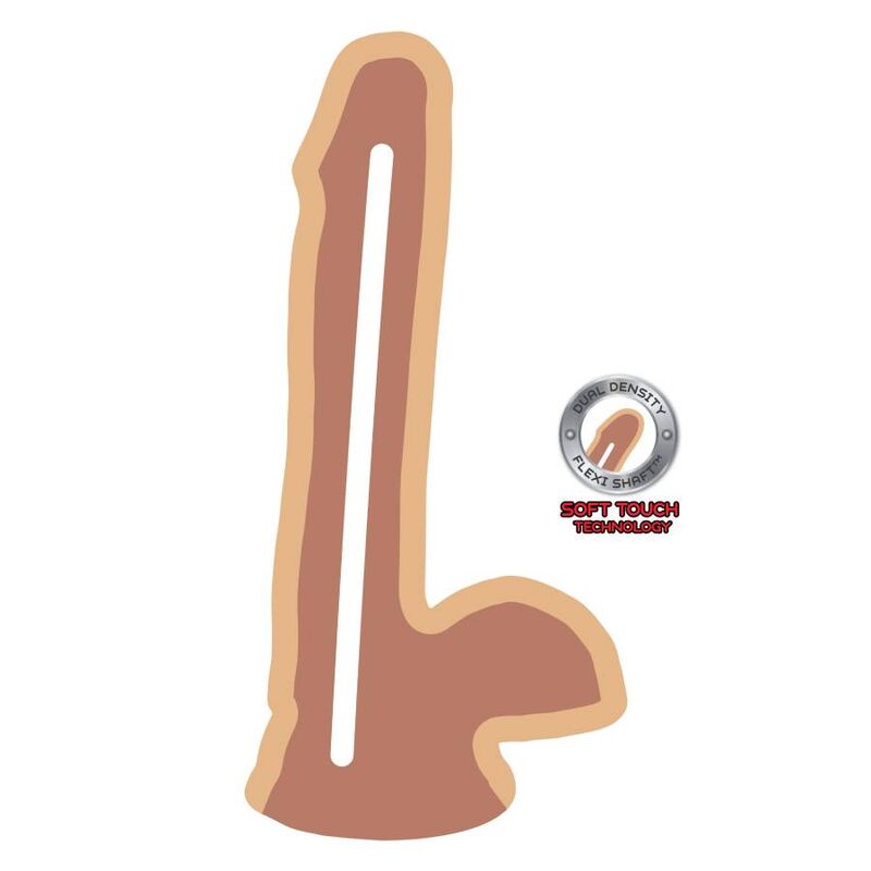 GET REAL - GODE DOUBLE DENSIT 17 CM BOULES DE PEAU
