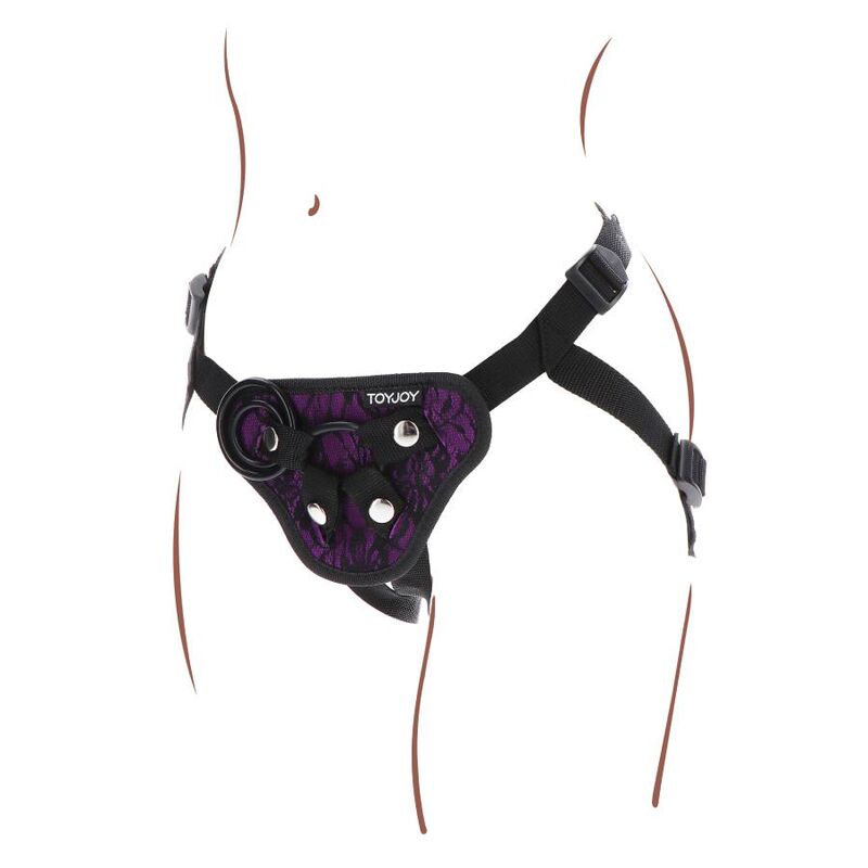 GET REAL - LACE HARNESS WITH PURPLE STRAP