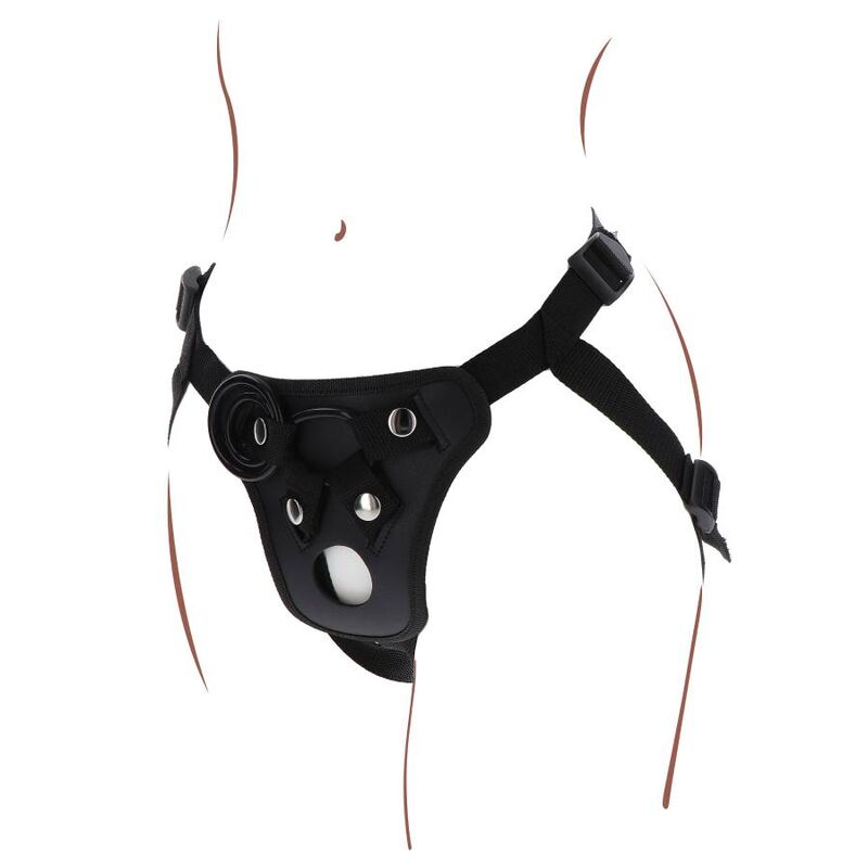 GET REAL - BLACK PLEASURE HARNESS WITH STRAP