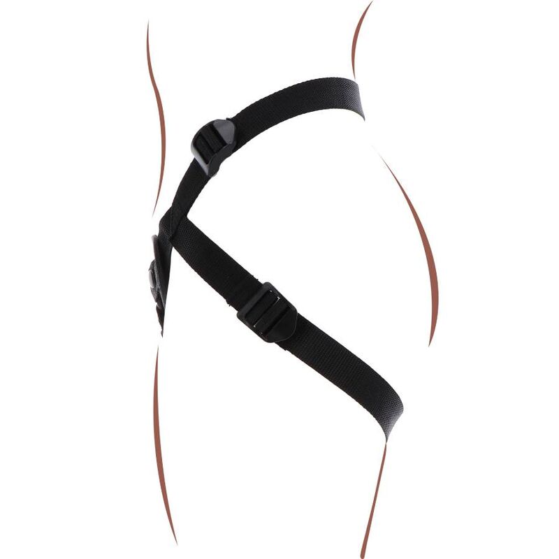 GET REAL - BLACK PLEASURE HARNESS WITH STRAP