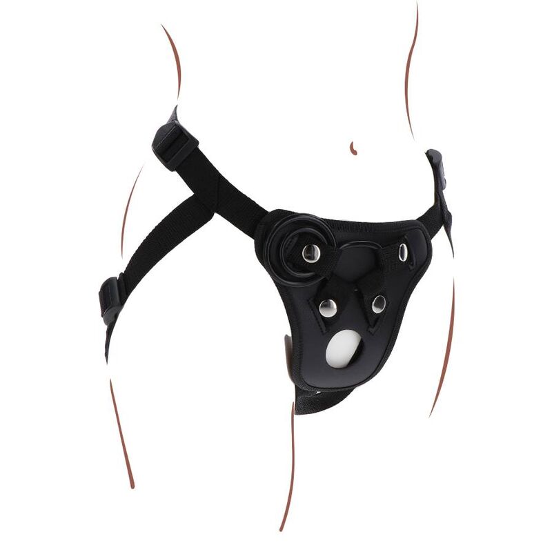 GET REAL - BLACK PLEASURE HARNESS WITH STRAP