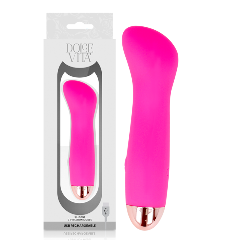 DOLCE VITA - ONE PINK RECHARGEABLE VIBRATOR 7 SPEED