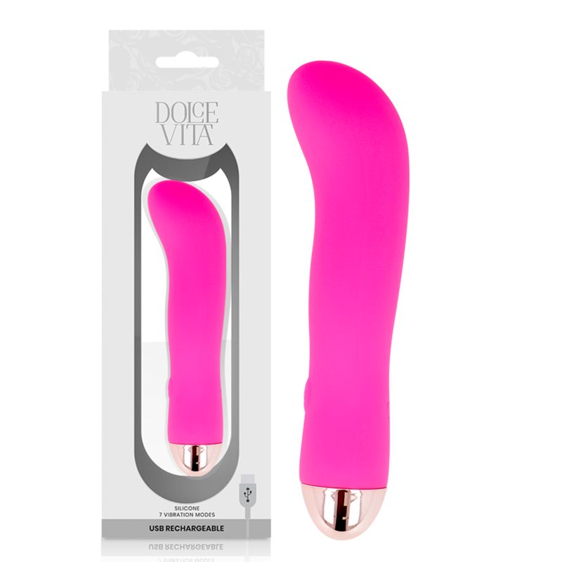 DOLCE VITA - 7-SPEED RECHARGEABLE PINK VIBRATOR