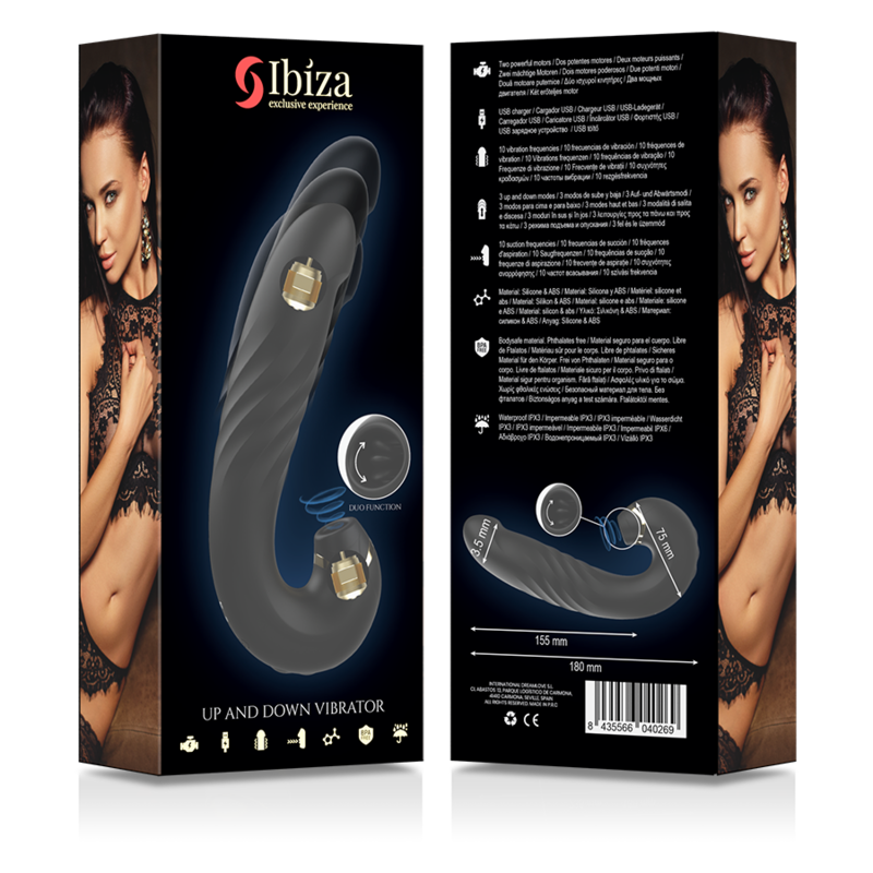 IBIZA - CLIP UP AND DOWN + VIBRATEUR + VENTOUSE CLITO