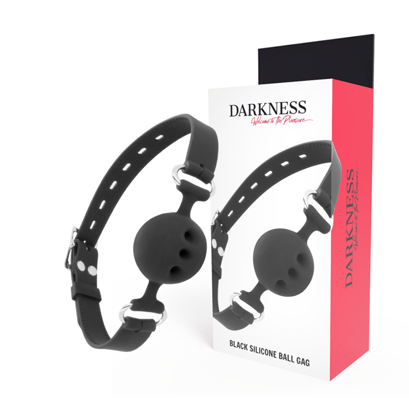 DARKNESS - BAVOIR EN SILICONE RESPIRANT NOIR