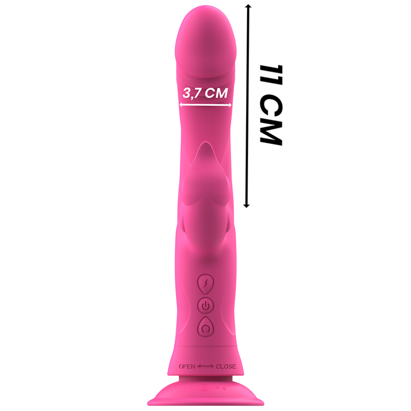 INTENSE - VIBRATEUR EN SILICONE ROSE JULIO LAPIN