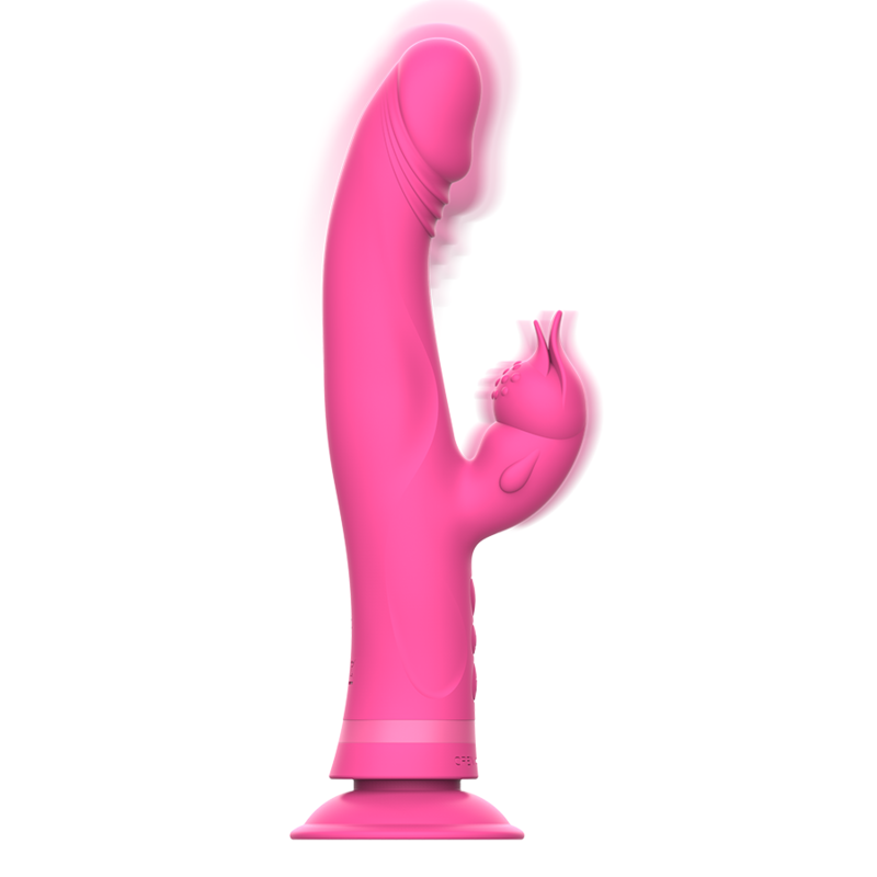 INTENSE - VIBRATEUR EN SILICONE ROSE JULIO LAPIN