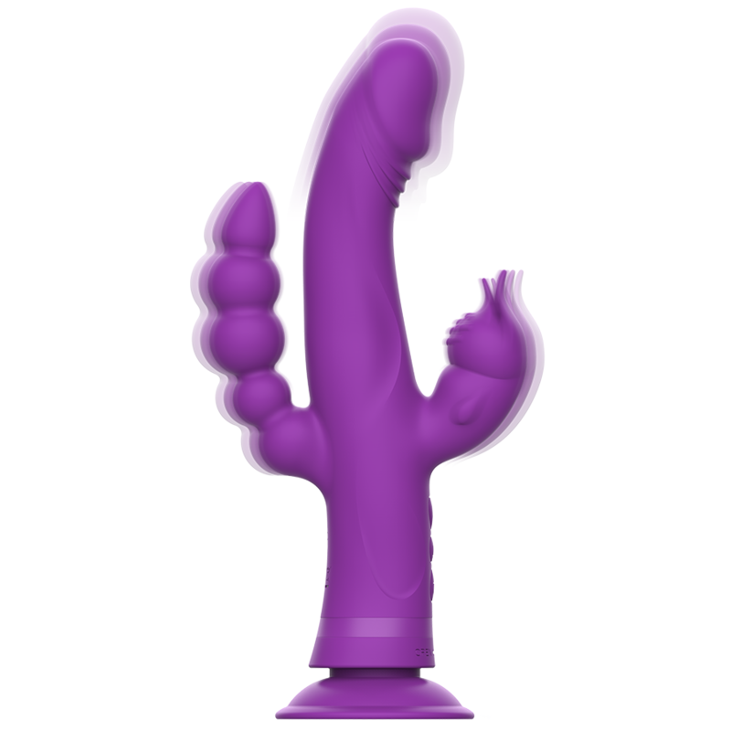 INTENSE - VIBRATEUR EN SILICONE TRIPLE MOTEUR CASANOVA RABBIT VIOLET