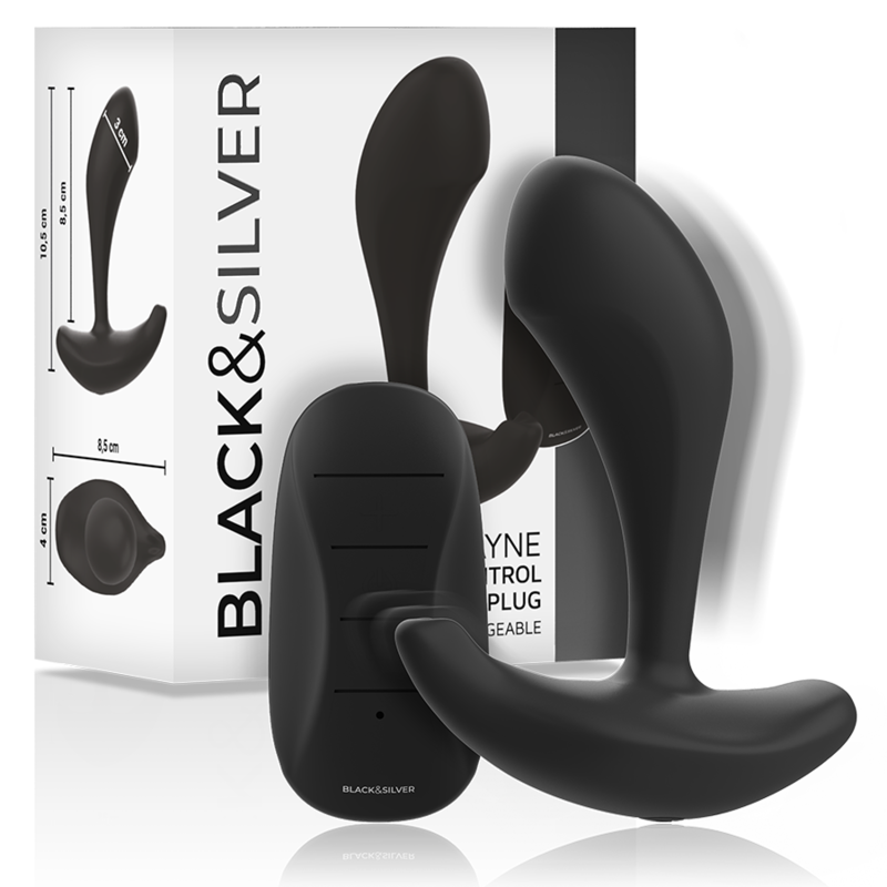 BLACK&SILVER - TELECOMANDO IN SILICONE PLUG ANALE DWAYNE