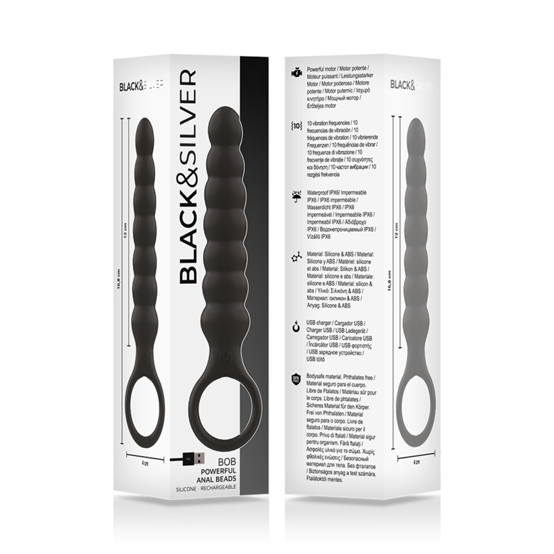 BLACK&SILVER - POTENTE DILATATORE ANALE IN SILICONE BOB