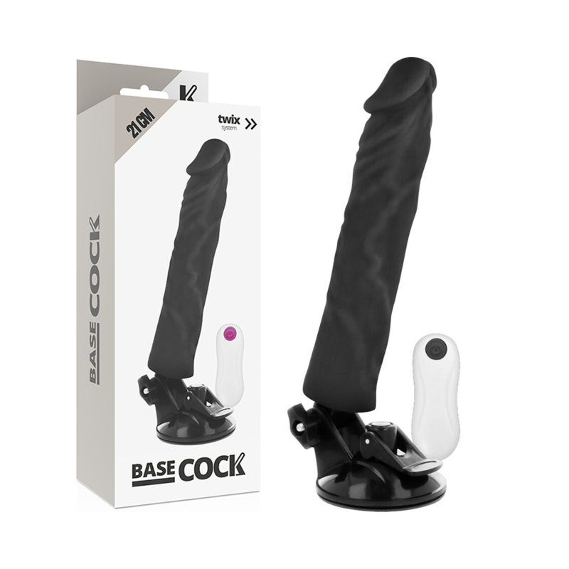 BASECOCK - VIBRATORE REALISTICO TELECOMANDO NATURALE 21 CM -O- 4 CM