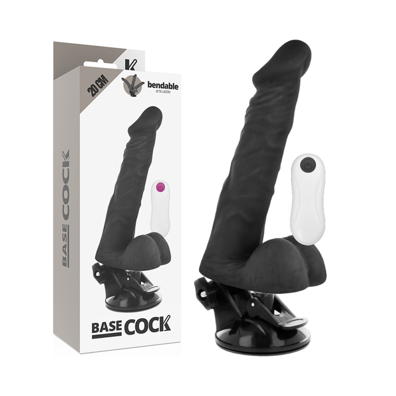 BASECOCK - VIBRATORE ARTICOLABILE TELECOMANDO NATURALE 20 CM -O- 4.5 CM