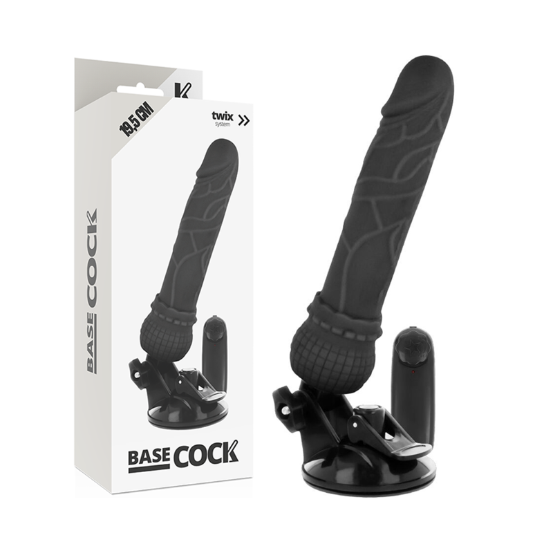 BASECOCK - VIBRATORE TELECOMANDO NATURALE REALISTICO 19.5 CM -O- 4 CM